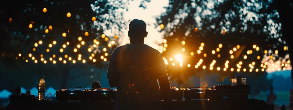 DJ at an outdoor birthday party